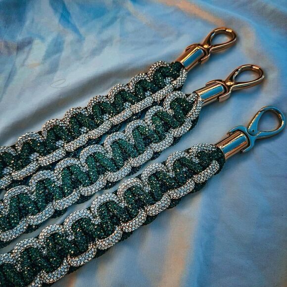 Crystal Rhinestone Braided Cobra Sparkly Handbag Strap Detachable Purse Strap - Picture 4 of 4